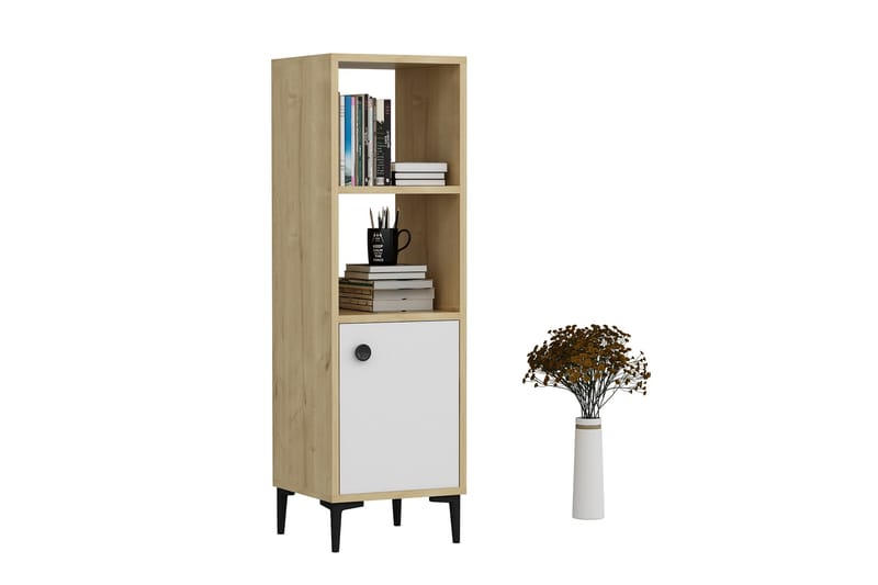Olsenago Highboard 39x35 cm - Blå / Natur / Hvit - Oppbevaring - Skap - Oppbevaringsskap