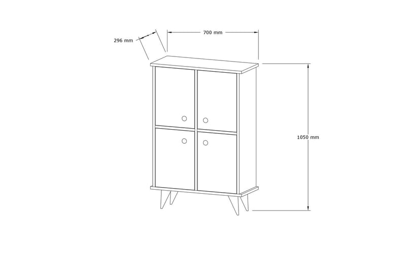 Andifli Oppbevaringsskap 70x90 cm - Grønn - Oppbevaring - Skap - Oppbevaringsskap - Omkledningsskap