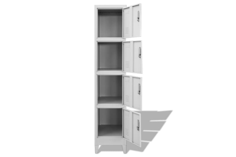 Garderobeskap med 4 rom 38x45x180 cm - Oppbevaring - Skap - Oppbevaringsskap - Omkledningsskap