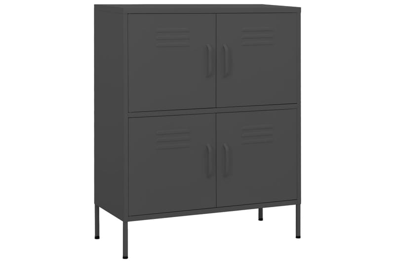 Oppbevaringsskap antrasitt 80x35x101,5 cm stål - Antrasittgrå - Oppbevaring - Skap - Oppbevaringsskap - Omkledningsskap