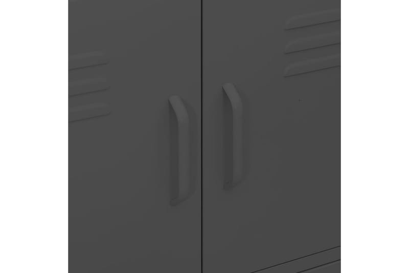 Oppbevaringsskap antrasitt 80x35x101,5 cm stål - Antrasittgrå - Oppbevaring - Skap - Oppbevaringsskap - Omkledningsskap