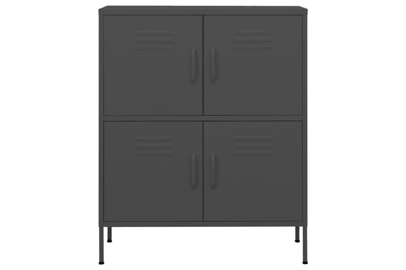 Oppbevaringsskap antrasitt 80x35x101,5 cm stål - Antrasittgrå - Oppbevaring - Skap - Oppbevaringsskap - Omkledningsskap
