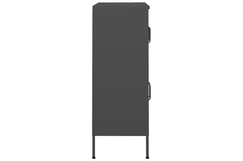 Oppbevaringsskap antrasitt 80x35x101,5 cm stål - Antrasittgrå - Oppbevaring - Skap - Oppbevaringsskap - Omkledningsskap