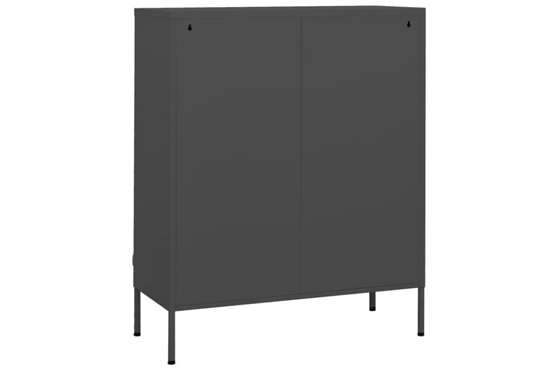 Oppbevaringsskap antrasitt 80x35x101,5 cm stål - Antrasittgrå - Oppbevaring - Skap - Oppbevaringsskap - Omkledningsskap