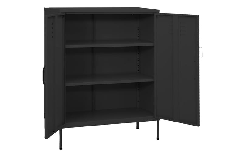 Oppbevaringsskap antrasitt 80x35x101,5 cm stål - Antrasittgrå - Oppbevaring - Skap - Oppbevaringsskap - Omkledningsskap