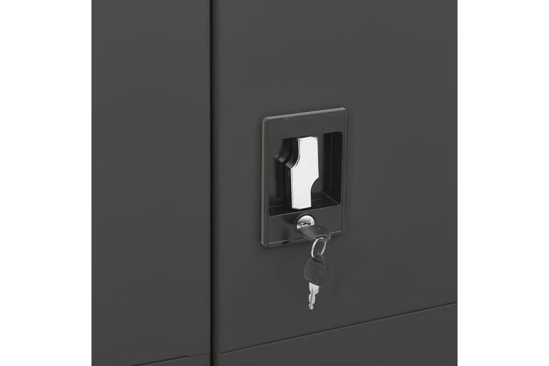 Oppbevaringsskap antrasitt 90x40x180 cm stål - Antrasittgrå - Oppbevaring - Skap - Oppbevaringsskap - Omkledningsskap