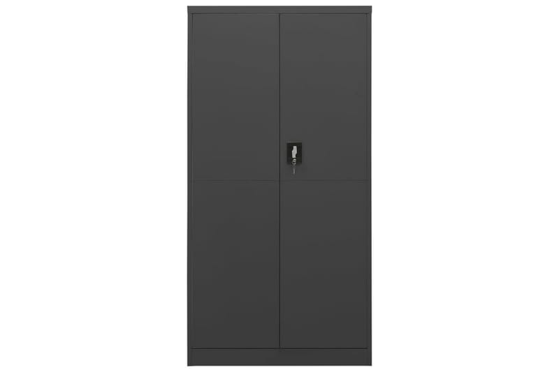 Oppbevaringsskap antrasitt 90x40x180 cm stål - Antrasittgrå - Oppbevaring - Skap - Oppbevaringsskap - Omkledningsskap
