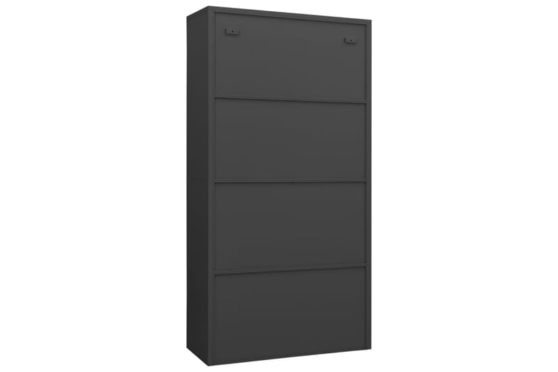 Oppbevaringsskap antrasitt 90x40x180 cm stål - Antrasittgrå - Oppbevaring - Skap - Oppbevaringsskap - Omkledningsskap