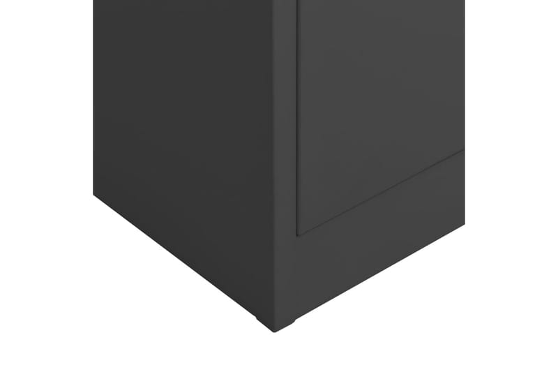 Oppbevaringsskap antrasitt 90x40x180 cm stål - Antrasittgrå - Oppbevaring - Skap - Oppbevaringsskap - Omkledningsskap
