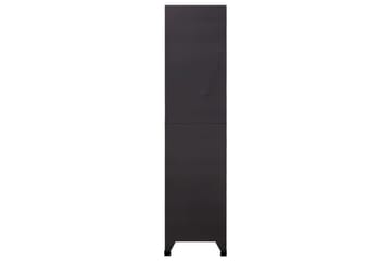 Oppbevaringsskap antrasitt 90x45x180 cm stål - Antrasittgrå - Oppbevaring - Skap - Oppbevaringsskap - Omkledningsskap