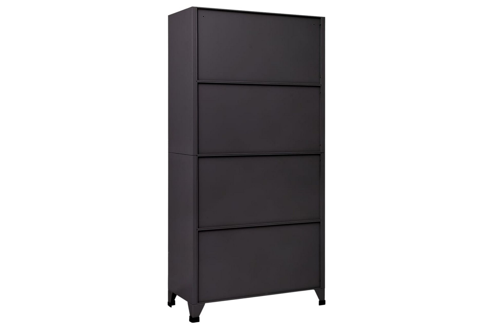 Oppbevaringsskap antrasitt 90x45x180 cm stål - Antrasittgrå - Oppbevaring - Skap - Oppbevaringsskap - Omkledningsskap