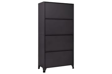 Oppbevaringsskap antrasitt 90x45x180 cm stål - Antrasittgrå - Oppbevaring - Skap - Oppbevaringsskap - Omkledningsskap