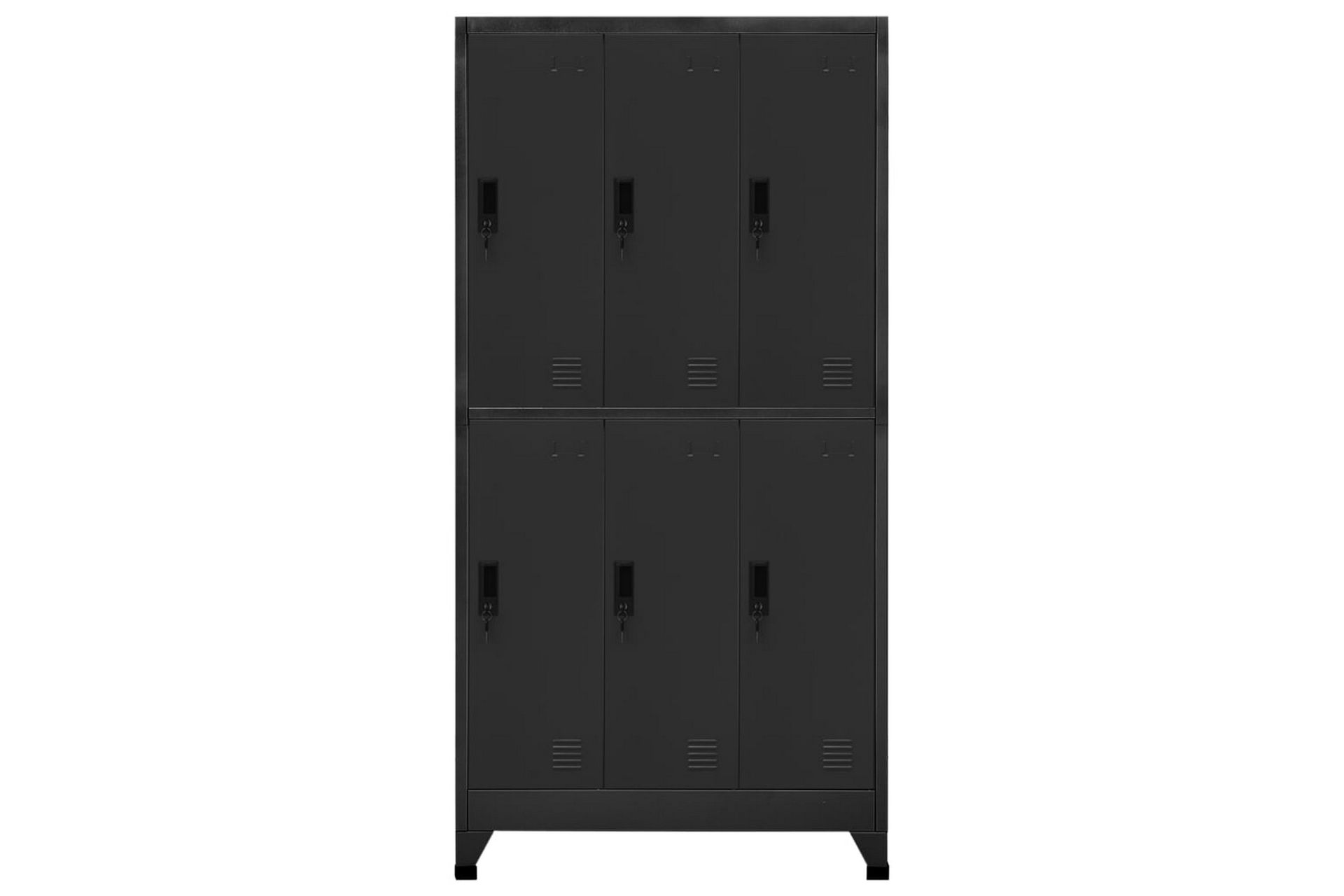 Oppbevaringsskap antrasitt 90x45x180 cm stål - Antrasittgrå - Oppbevaring - Skap - Oppbevaringsskap - Omkledningsskap