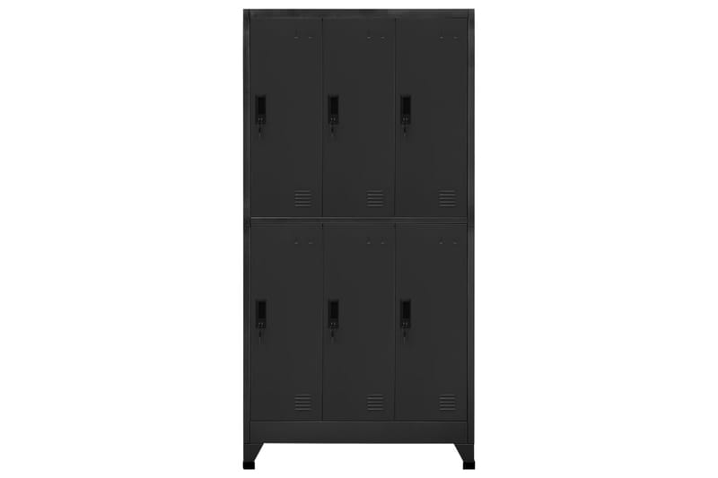 Oppbevaringsskap antrasitt 90x45x180 cm stål - Antrasittgrå - Oppbevaring - Skap - Oppbevaringsskap - Omkledningsskap