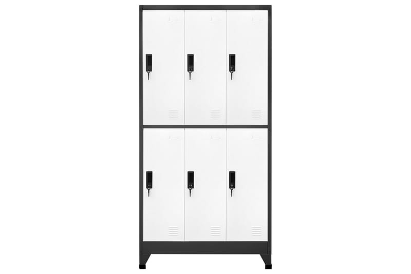 Oppbevaringsskap antrasitt og hvit 90x45x180 cm stål - Antrasittgrå - Oppbevaring - Skap - Oppbevaringsskap - Omkledningsskap