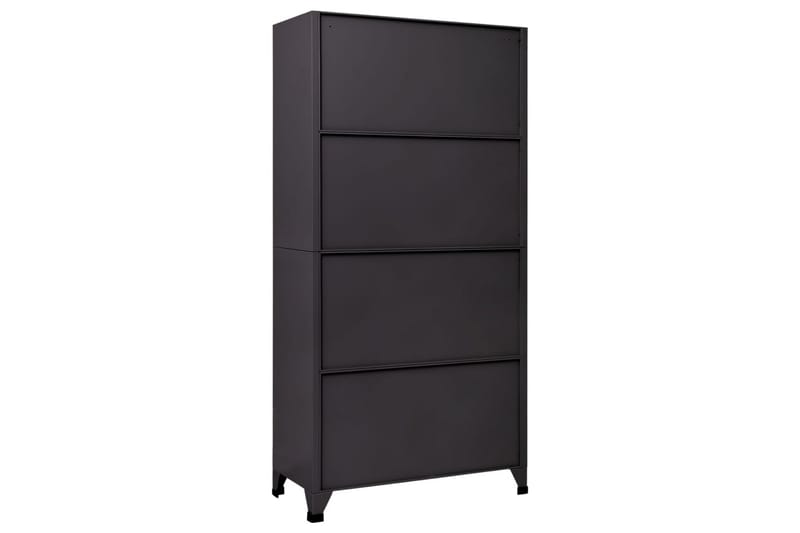 Oppbevaringsskap antrasitt og rød 90x45x180 cm stål - Antrasittgrå - Oppbevaring - Skap - Oppbevaringsskap - Omkledningsskap