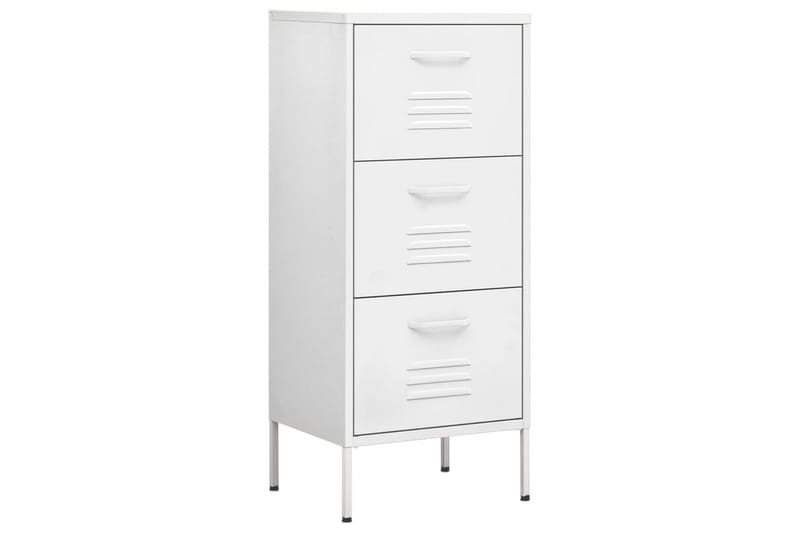 Oppbevaringsskap hvit 42,5x35x101,5 cm stål - Hvit - Oppbevaring - Skap - Oppbevaringsskap - Omkledningsskap