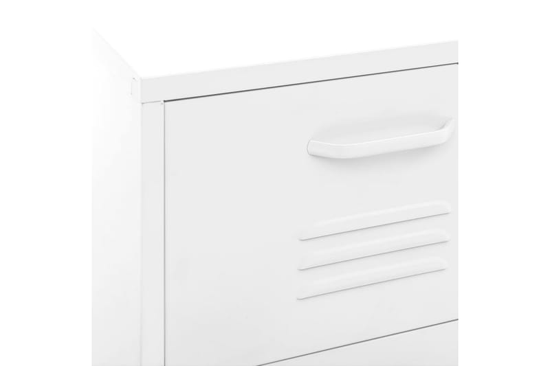 Oppbevaringsskap hvit 42,5x35x101,5 cm stål - Hvit - Oppbevaring - Skap - Oppbevaringsskap - Omkledningsskap