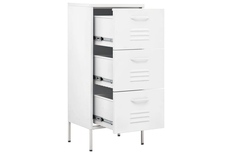 Oppbevaringsskap hvit 42,5x35x101,5 cm stål - Hvit - Oppbevaring - Skap - Oppbevaringsskap - Omkledningsskap