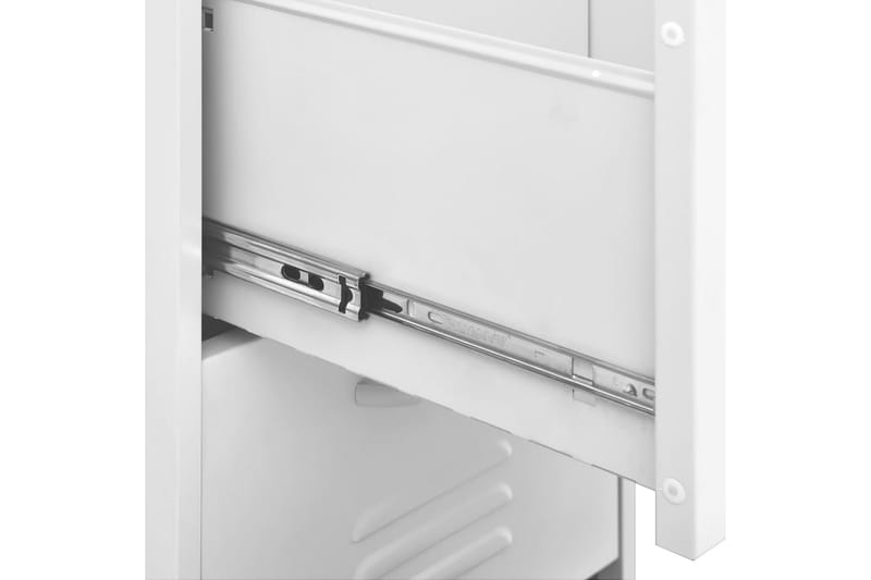 Oppbevaringsskap hvit 42,5x35x101,5 cm stål - Hvit - Oppbevaring - Skap - Oppbevaringsskap - Omkledningsskap
