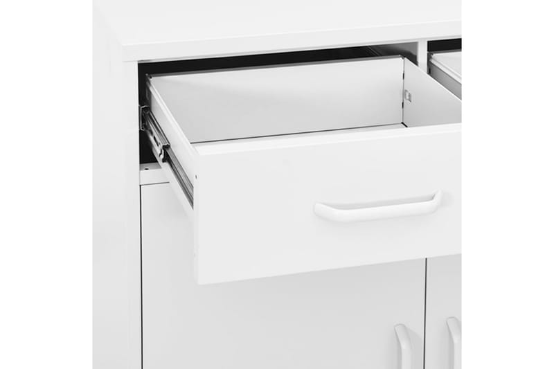 Oppbevaringsskap hvit 80x35x101,5 cm stål - Hvit - Oppbevaring - Skap - Oppbevaringsskap - Omkledningsskap