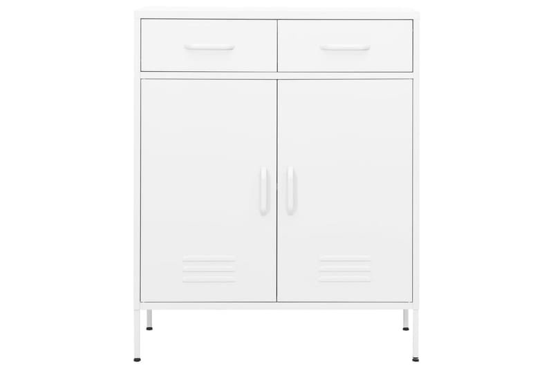 Oppbevaringsskap hvit 80x35x101,5 cm stål - Hvit - Oppbevaring - Skap - Oppbevaringsskap - Omkledningsskap