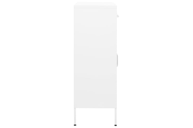 Oppbevaringsskap hvit 80x35x101,5 cm stål - Hvit - Omkledningsskap