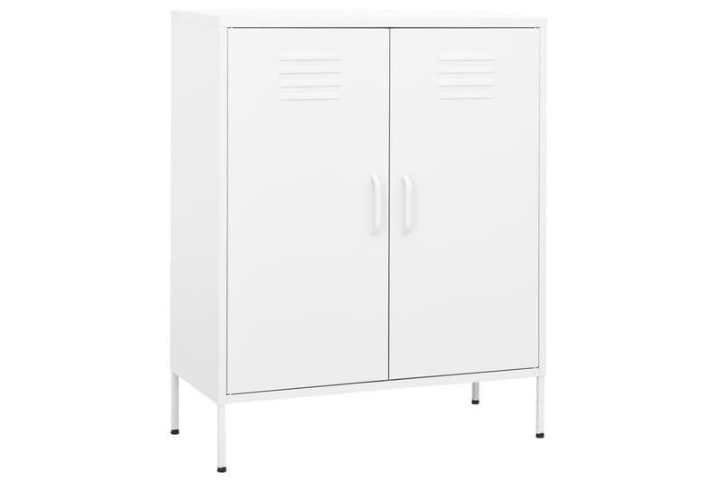 Oppbevaringsskap hvit 80x35x101,5 cm stål - Hvit - Oppbevaring - Skap - Oppbevaringsskap - Omkledningsskap