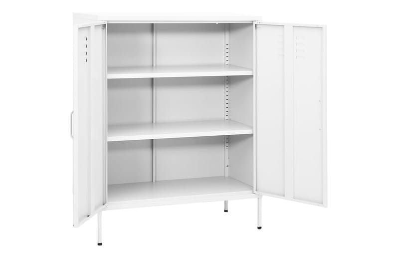 Oppbevaringsskap hvit 80x35x101,5 cm stål - Hvit - Oppbevaring - Skap - Oppbevaringsskap - Omkledningsskap
