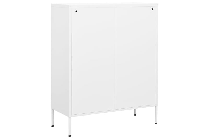 Oppbevaringsskap hvit 80x35x101,5 cm stål - Hvit - Oppbevaring - Skap - Oppbevaringsskap - Omkledningsskap