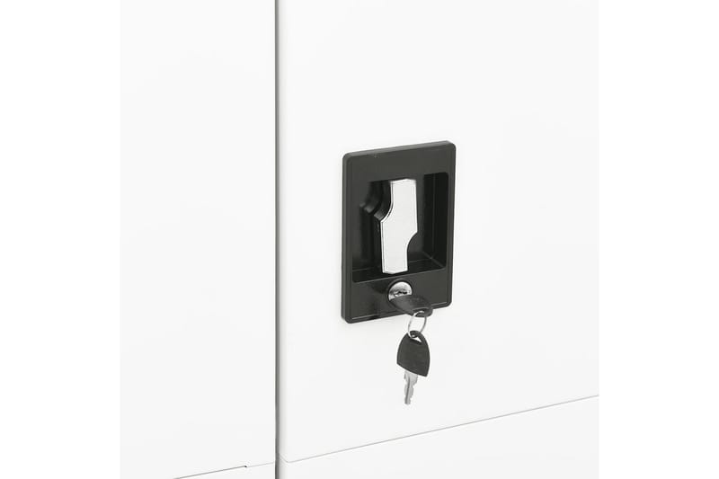 Oppbevaringsskap hvit 90x40x180 cm stål - Hvit - Oppbevaring - Skap - Oppbevaringsskap - Omkledningsskap