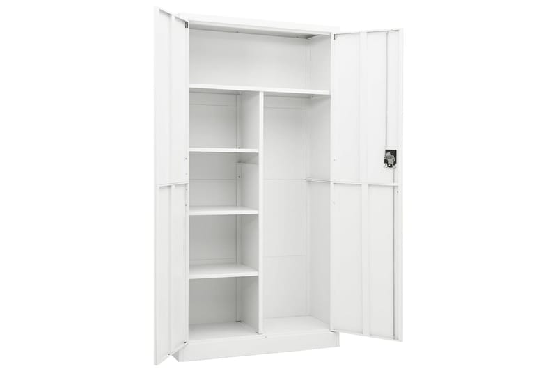 Oppbevaringsskap hvit 90x40x180 cm stål - Hvit - Oppbevaring - Skap - Oppbevaringsskap - Omkledningsskap