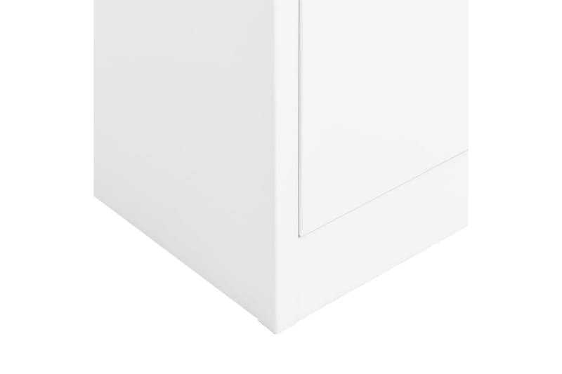 Oppbevaringsskap hvit 90x40x180 cm stål - Hvit - Oppbevaring - Skap - Oppbevaringsskap - Omkledningsskap