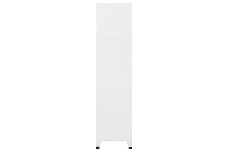 Oppbevaringsskap hvit 90x45x180 cm stål - Hvit - Omkledningsskap