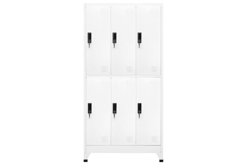 Oppbevaringsskap hvit 90x45x180 cm stål - Hvit - Oppbevaring - Skap - Oppbevaringsskap - Omkledningsskap