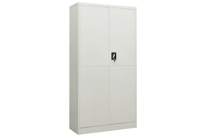 Oppbevaringsskap lysegrå 90x40x180 cm stål - Grå - Oppbevaring - Skap - Oppbevaringsskap - Omkledningsskap