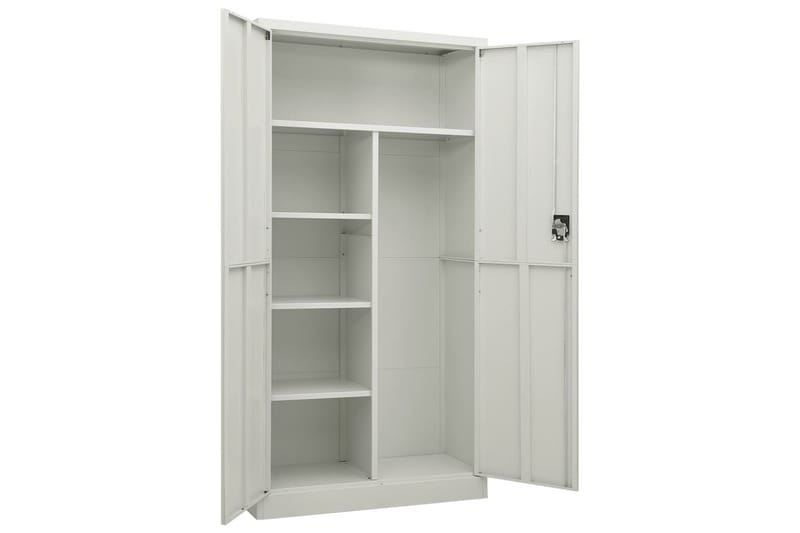 Oppbevaringsskap lysegrå 90x40x180 cm stål - Grå - Oppbevaring - Skap - Oppbevaringsskap - Omkledningsskap