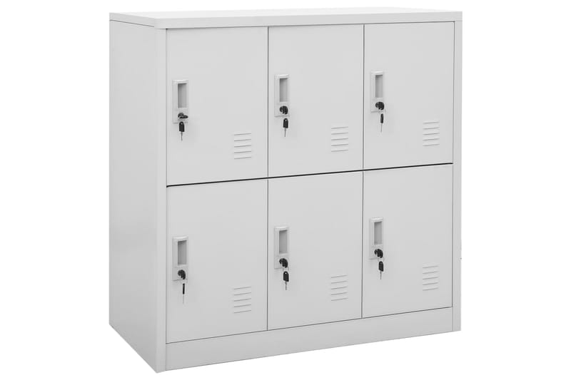 Oppbevaringsskap lysegrå 90x45x92,5 cm stål - Grå - Oppbevaring - Skap - Oppbevaringsskap - Omkledningsskap