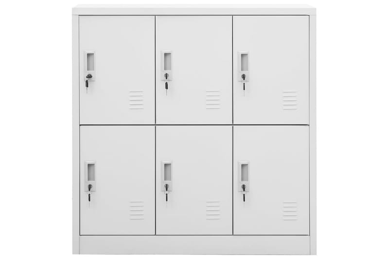 Oppbevaringsskap lysegrå 90x45x92,5 cm stål - Grå - Oppbevaring - Skap - Oppbevaringsskap - Omkledningsskap