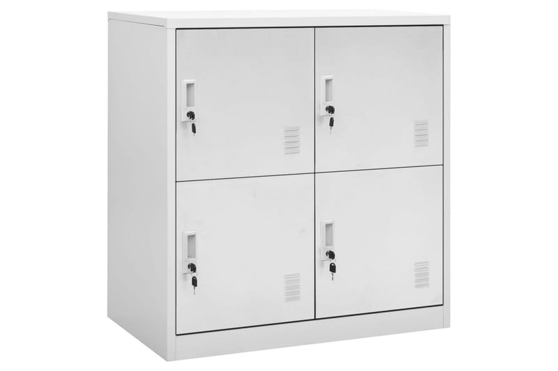 Oppbevaringsskap lysegrå 90x45x92,5 cm stål - Grå - Oppbevaring - Skap - Oppbevaringsskap - Omkledningsskap