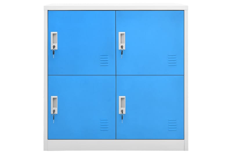 Oppbevaringsskap lysegrå og blå 90x45x92,5 cm stål - Grå - Oppbevaring - Skap - Oppbevaringsskap - Omkledningsskap