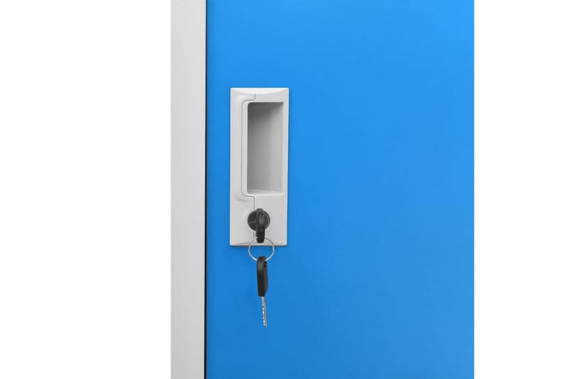 Oppbevaringsskap lysegrå og blå 90x45x92,5 cm stål - Grå - Oppbevaring - Skap - Oppbevaringsskap - Omkledningsskap