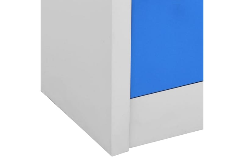 Oppbevaringsskap lysegrå og blå 90x45x92,5 cm stål - Grå - Oppbevaring - Skap - Oppbevaringsskap - Omkledningsskap