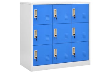 Oppbevaringsskap lysegrå og blå 90x45x92,5 cm stål - Grå - Oppbevaring - Skap - Oppbevaringsskap - Omkledningsskap