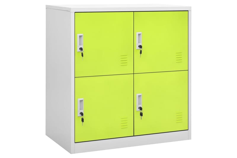 Oppbevaringsskap lysegrå og grønn 90x45x92,5 cm stål - Grå - Oppbevaring - Skap - Oppbevaringsskap - Omkledningsskap
