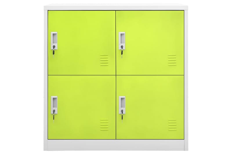 Oppbevaringsskap lysegrå og grønn 90x45x92,5 cm stål - Grå - Oppbevaring - Skap - Oppbevaringsskap - Omkledningsskap