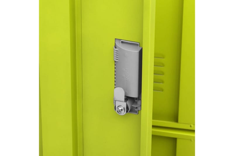 Oppbevaringsskap lysegrå og grønn 90x45x92,5 cm stål - Grå - Omkledningsskap