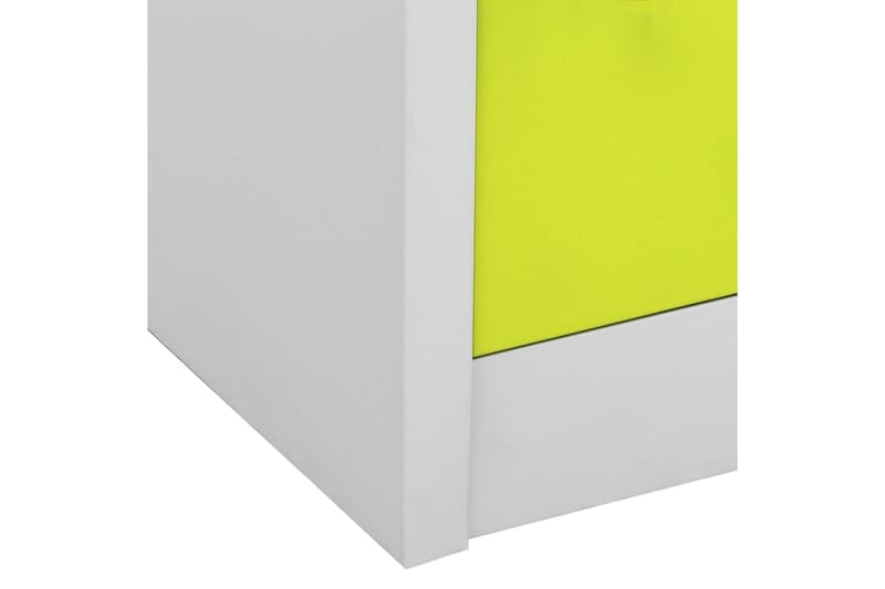 Oppbevaringsskap lysegrå og grønn 90x45x92,5 cm stål - Grå - Oppbevaring - Skap - Oppbevaringsskap - Omkledningsskap