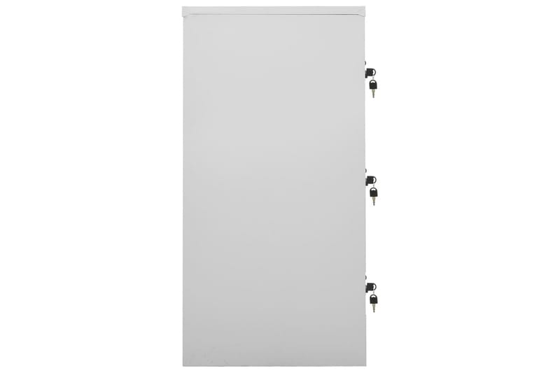 Oppbevaringsskap lysegrå og rød 90x45x92,5 cm stål - Grå - Oppbevaring - Skap - Oppbevaringsskap - Omkledningsskap