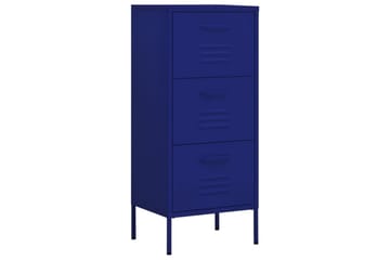 Oppbevaringsskap marineblå 42,5x35x101,5 cm stål - Blå - Oppbevaring - Skap - Oppbevaringsskap - Omkledningsskap